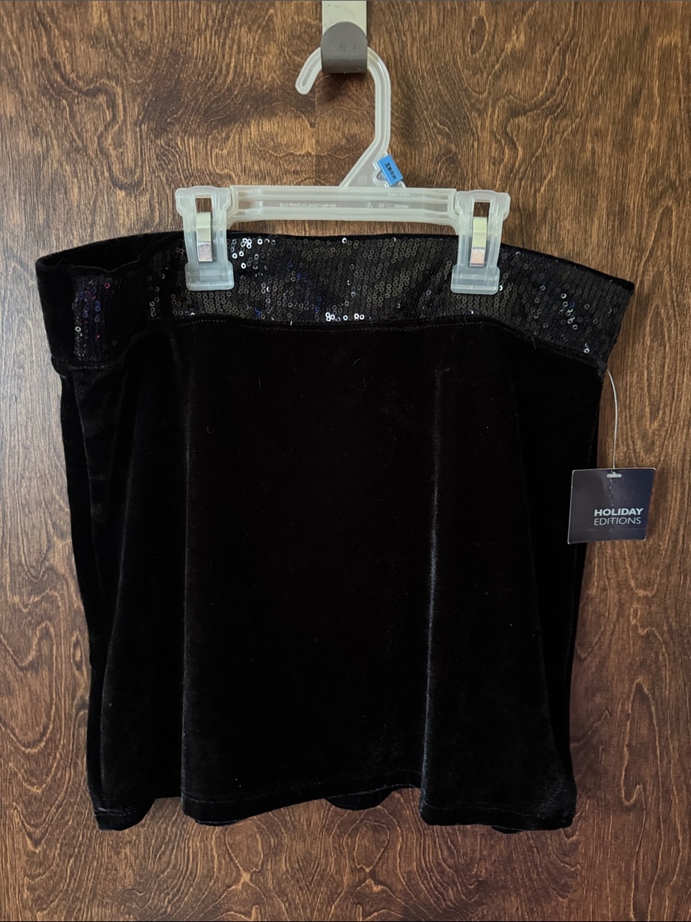 Holiday Editions Black Velvet Skirt
